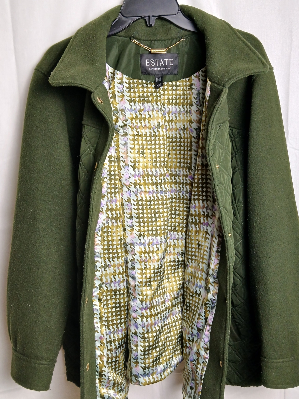 Isaac Mizrahi Live! Estate Quilted Jacket with Lining for Women Green - 2XL - Picture 4 of 8